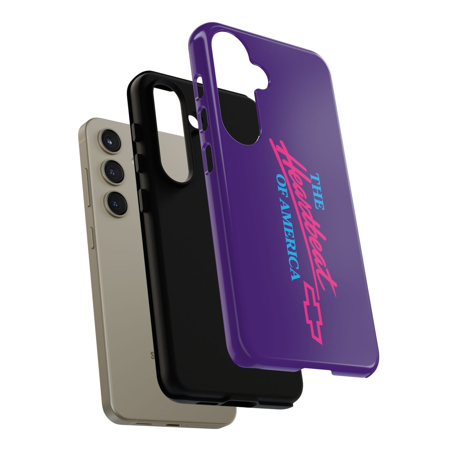 Purple  “The Heartbeat of America” Retro Chevy Logo, Slim Protective Cover