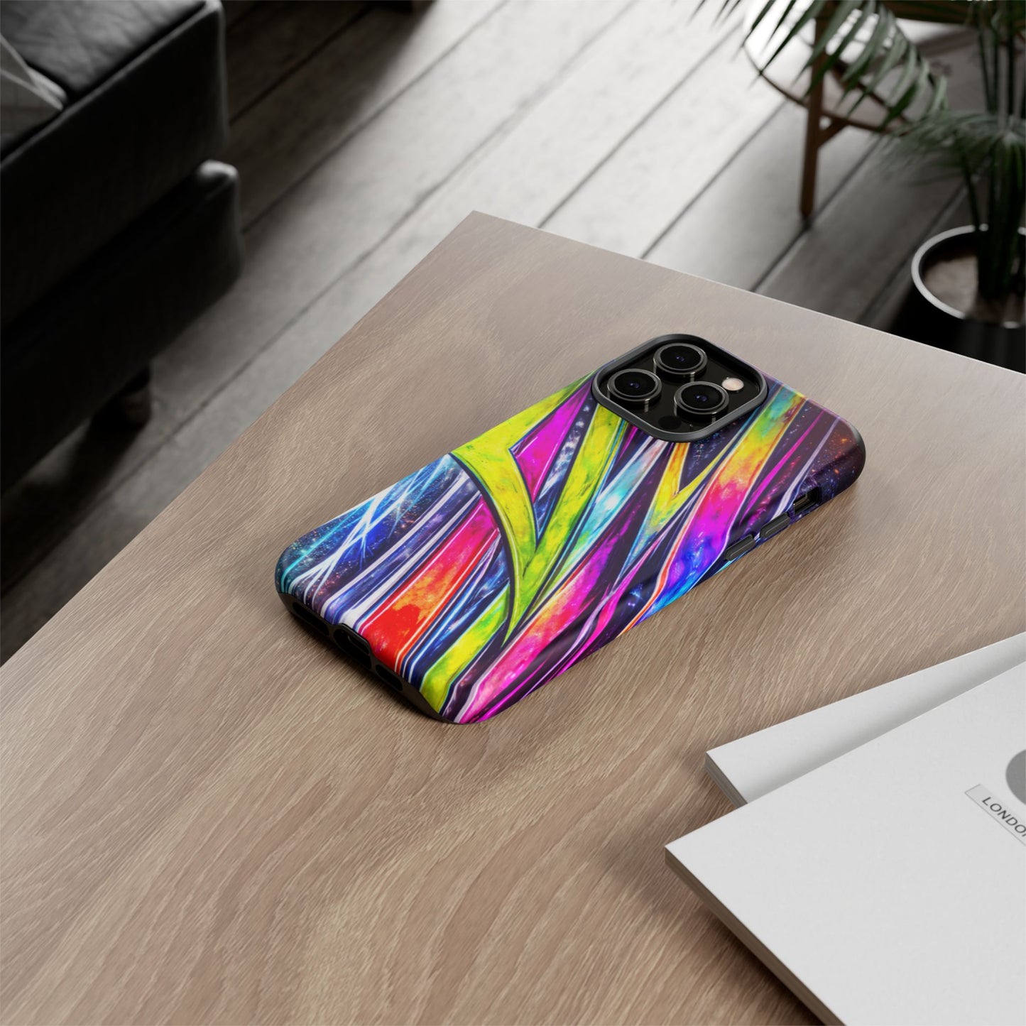 Neon Graffiti Phone Case | Tough Case, Vivid Abstract Street Art