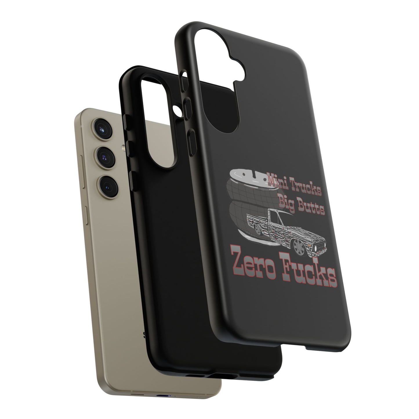 Funny Phone Case - Mini Trucks Big Butts Zero F@cks, Gift for Truck Lovers, Car