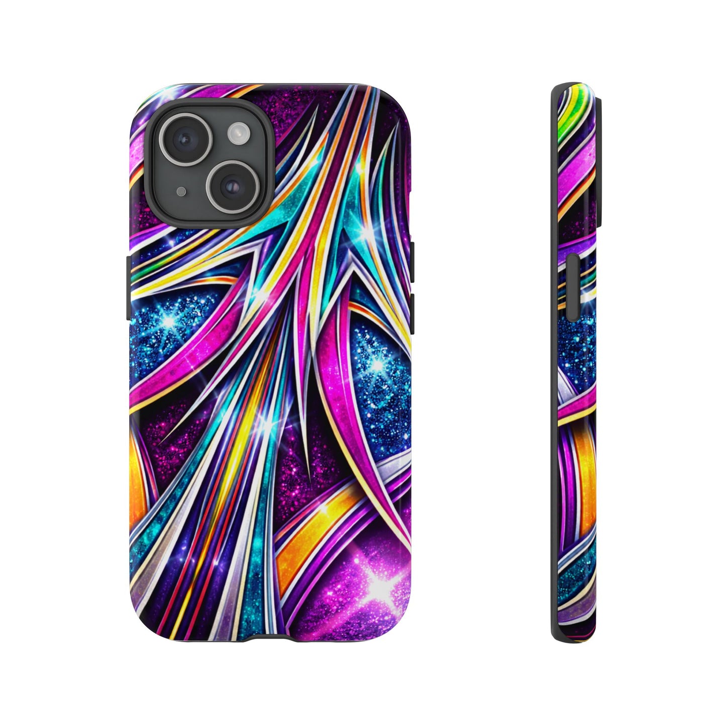 Custom Lowrider Pinstripe Swirl Tough Phone Case – Impact Resistant