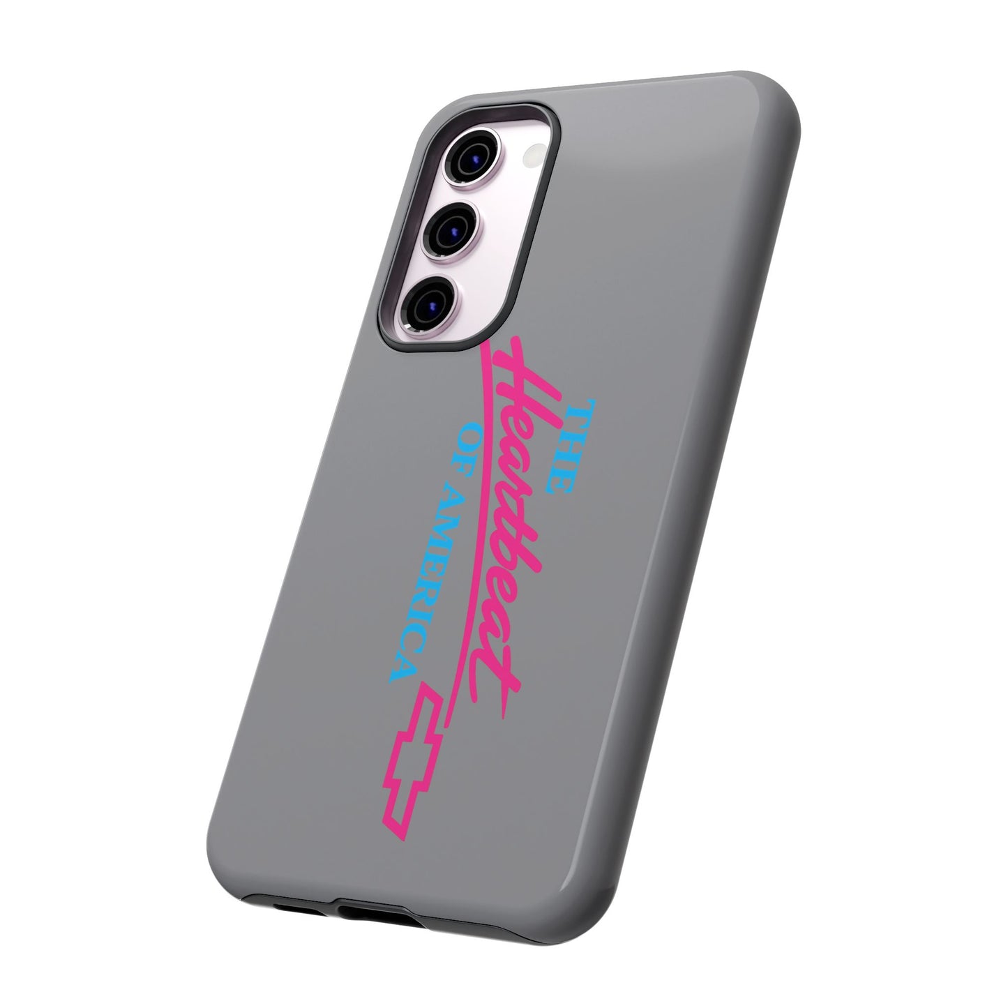 Silver “The Heartbeat of America” Retro Chevy Logo, Slim Protective Cover