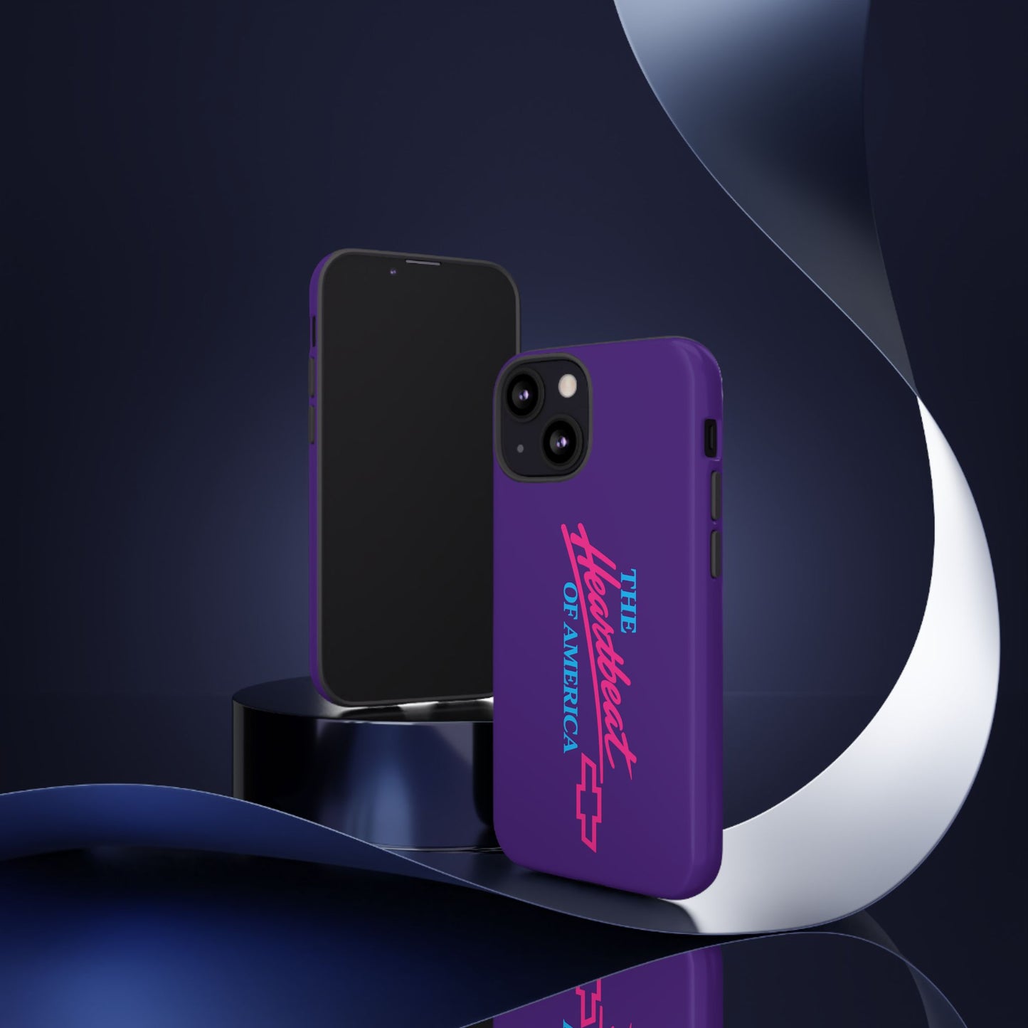 Purple  “The Heartbeat of America” Retro Chevy Logo, Slim Protective Cover