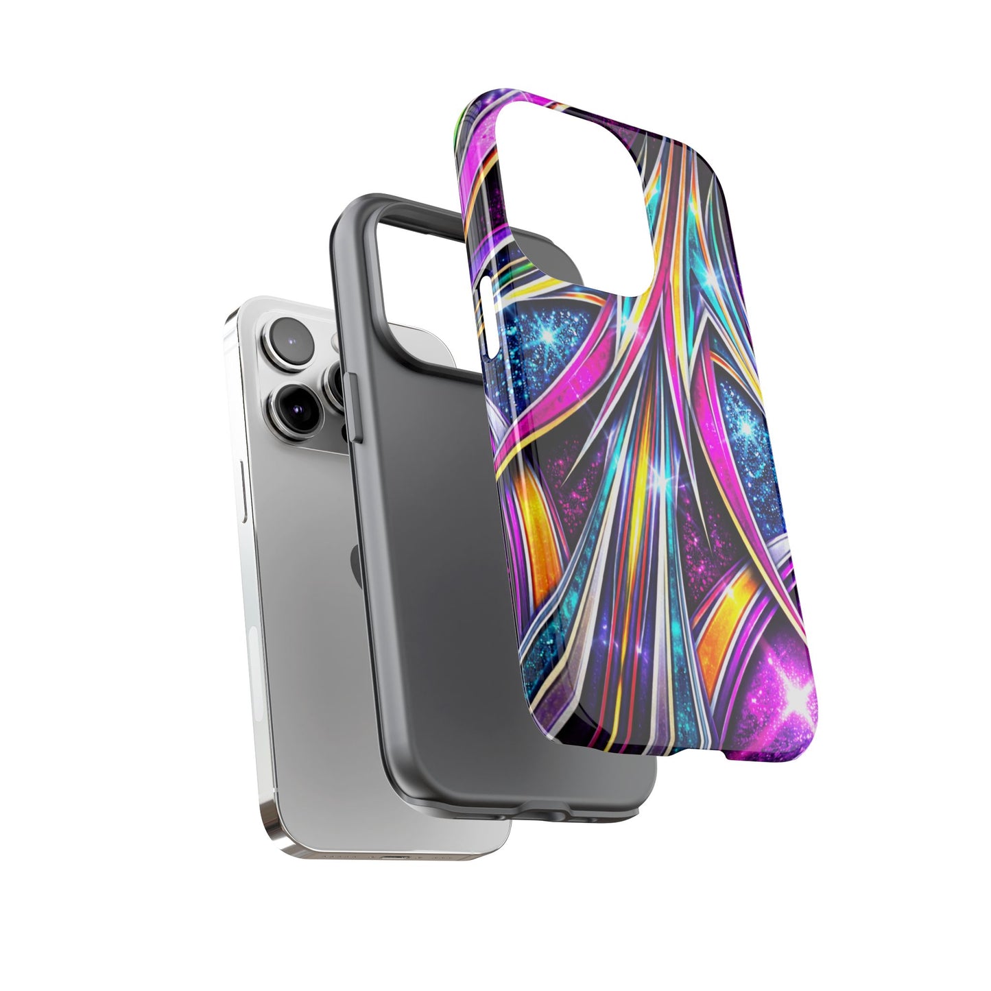 Custom Lowrider Pinstripe Swirl Tough Phone Case – Impact Resistant