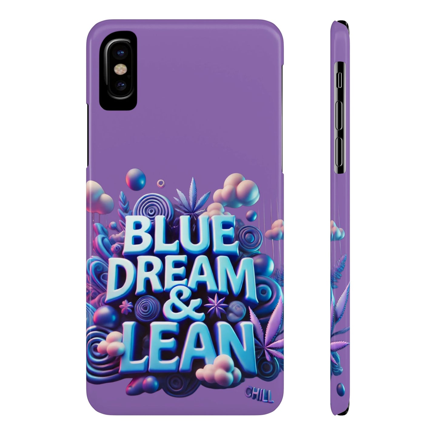 Vibrant Slim Phone Cases - 'Blue Dream & Lean' Design for Trendsetters