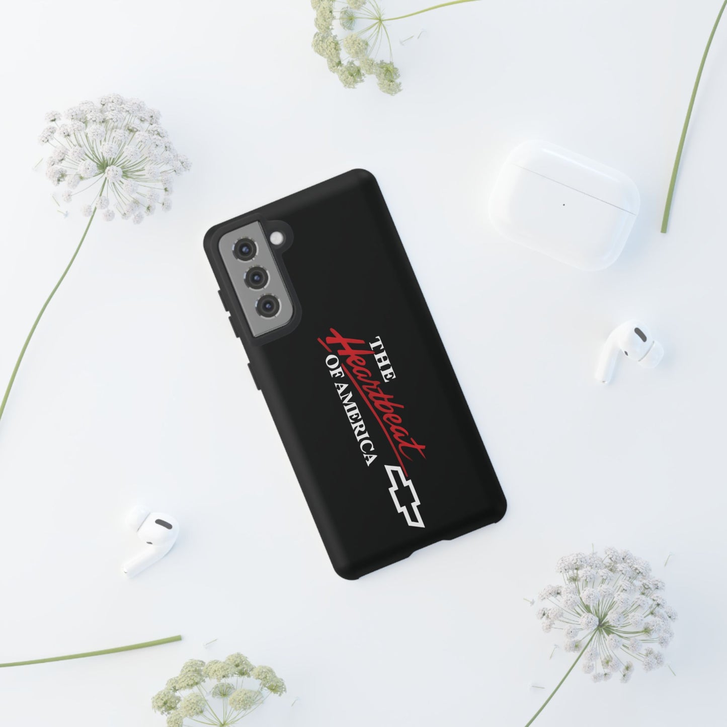 Chevy Phone Case, Tough Cases for Car Lovers, Vintage Style Cover, Heartbeat