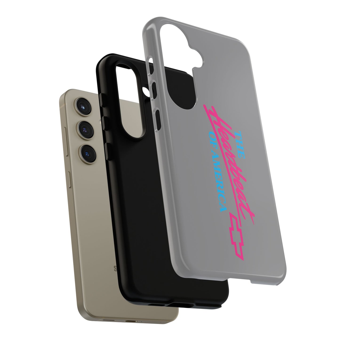Silver “The Heartbeat of America” Retro Chevy Logo, Slim Protective Cover