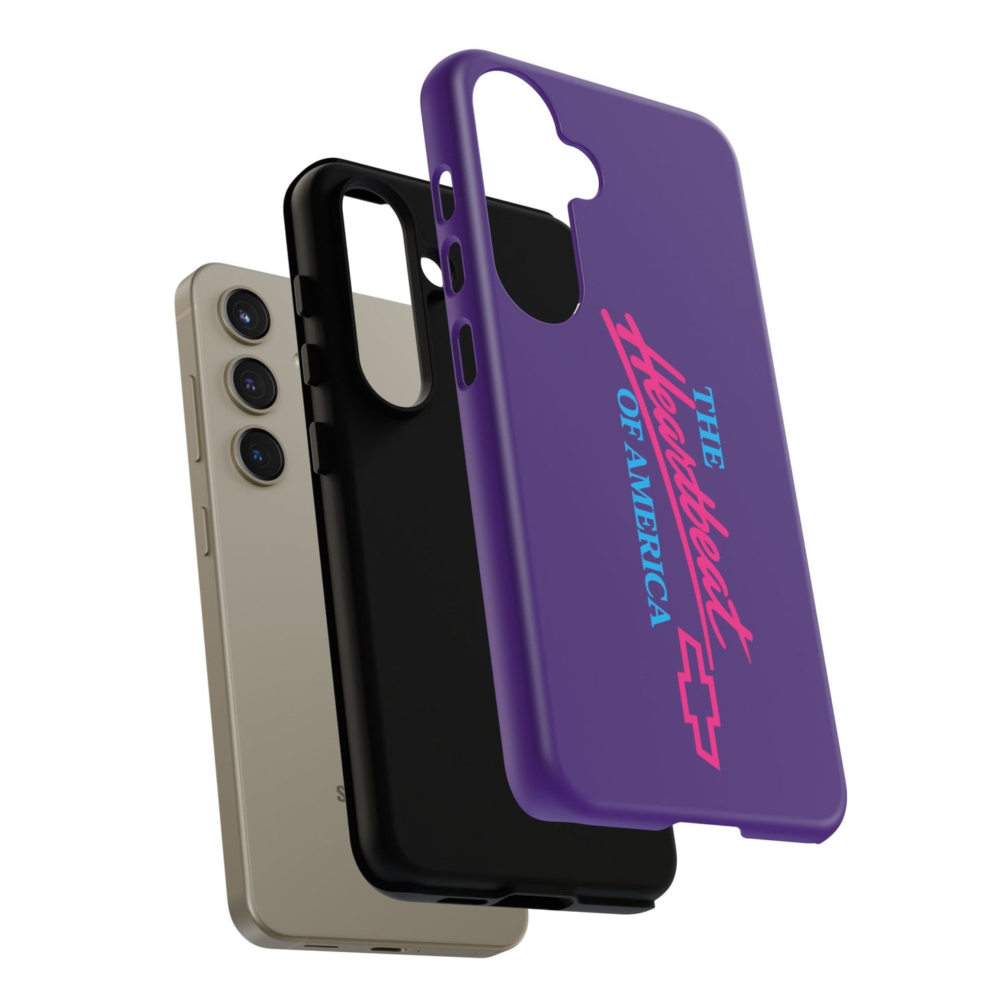 Purple  “The Heartbeat of America” Retro Chevy Logo, Slim Protective Cover