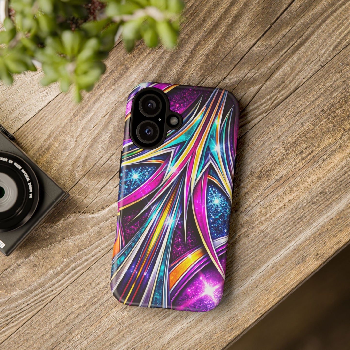 Custom Lowrider Pinstripe Swirl Tough Phone Case – Impact Resistant