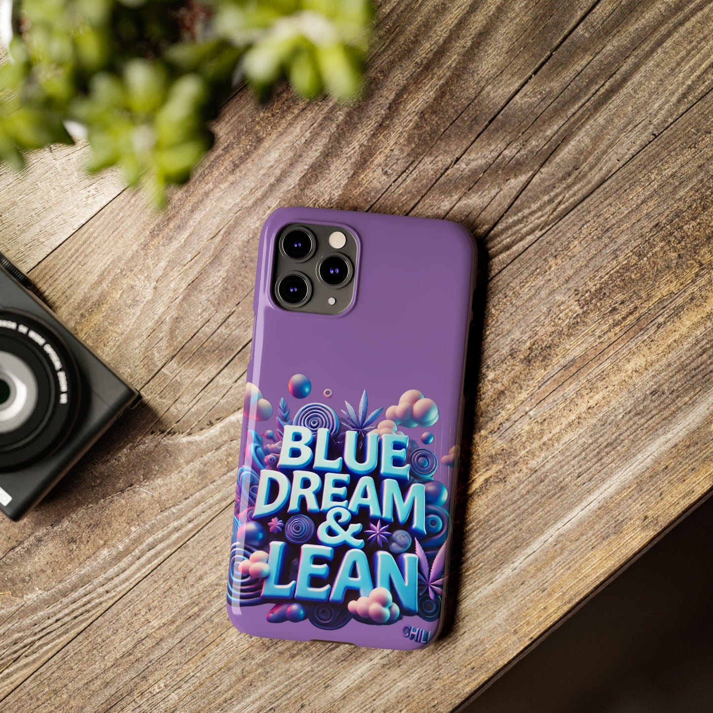 Vibrant Slim Phone Cases - 'Blue Dream & Lean' Design for Trendsetters