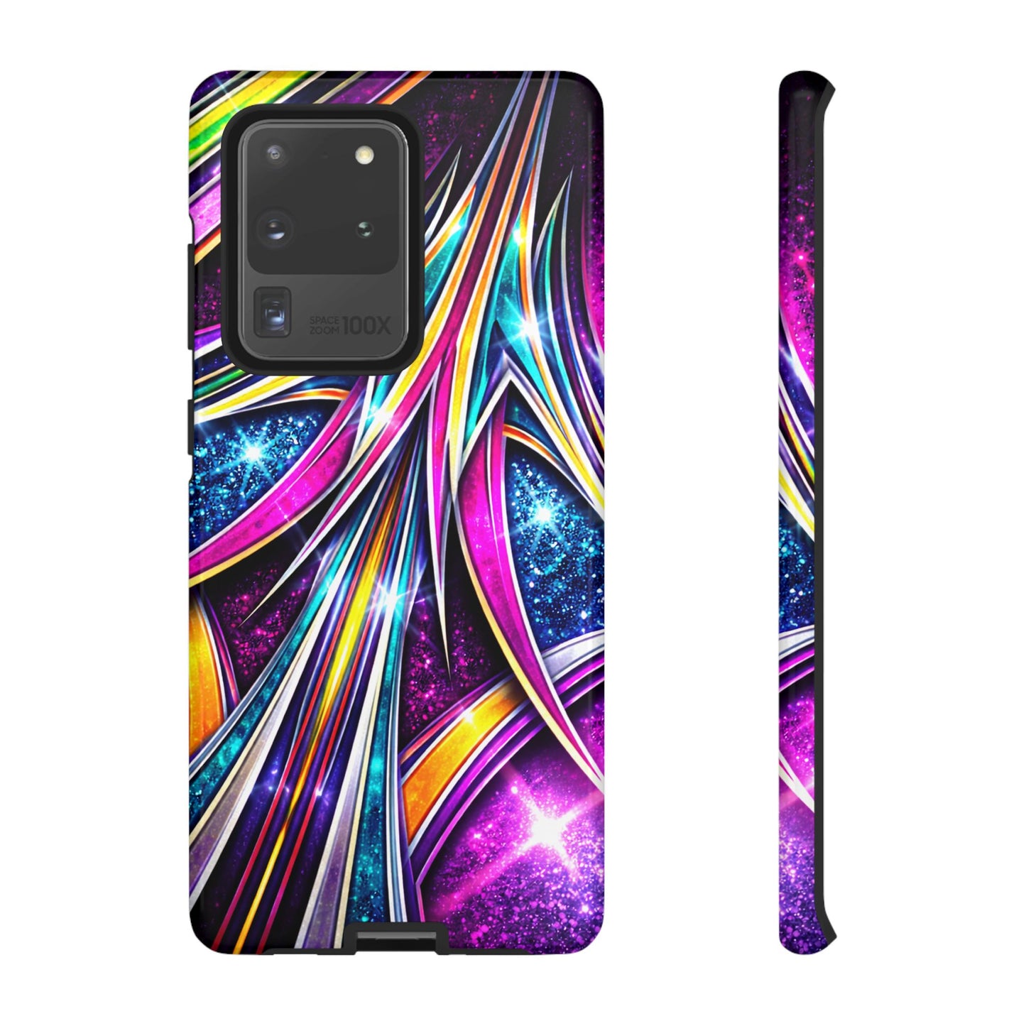 Custom Lowrider Pinstripe Swirl Tough Phone Case – Impact Resistant