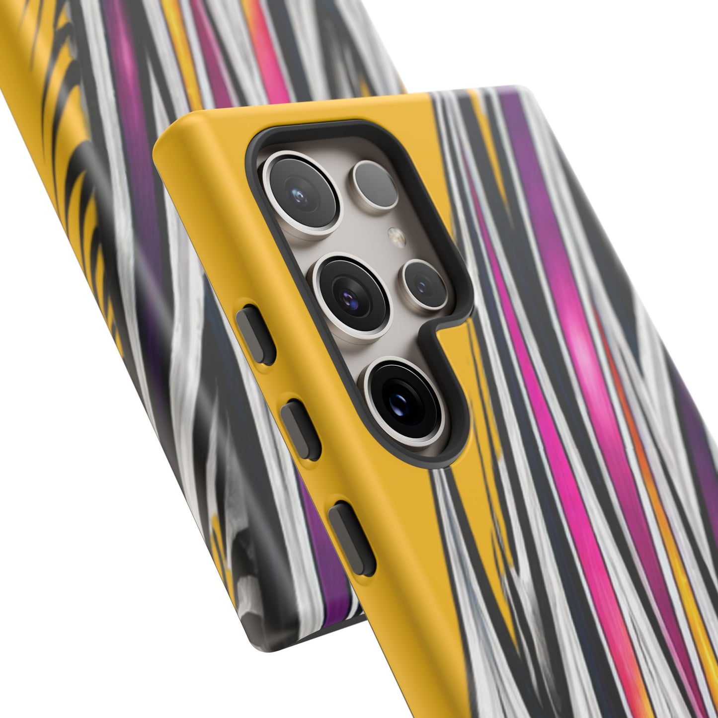Yellow Abstract Stripes Phone Case | Tough Protective Phone Case
