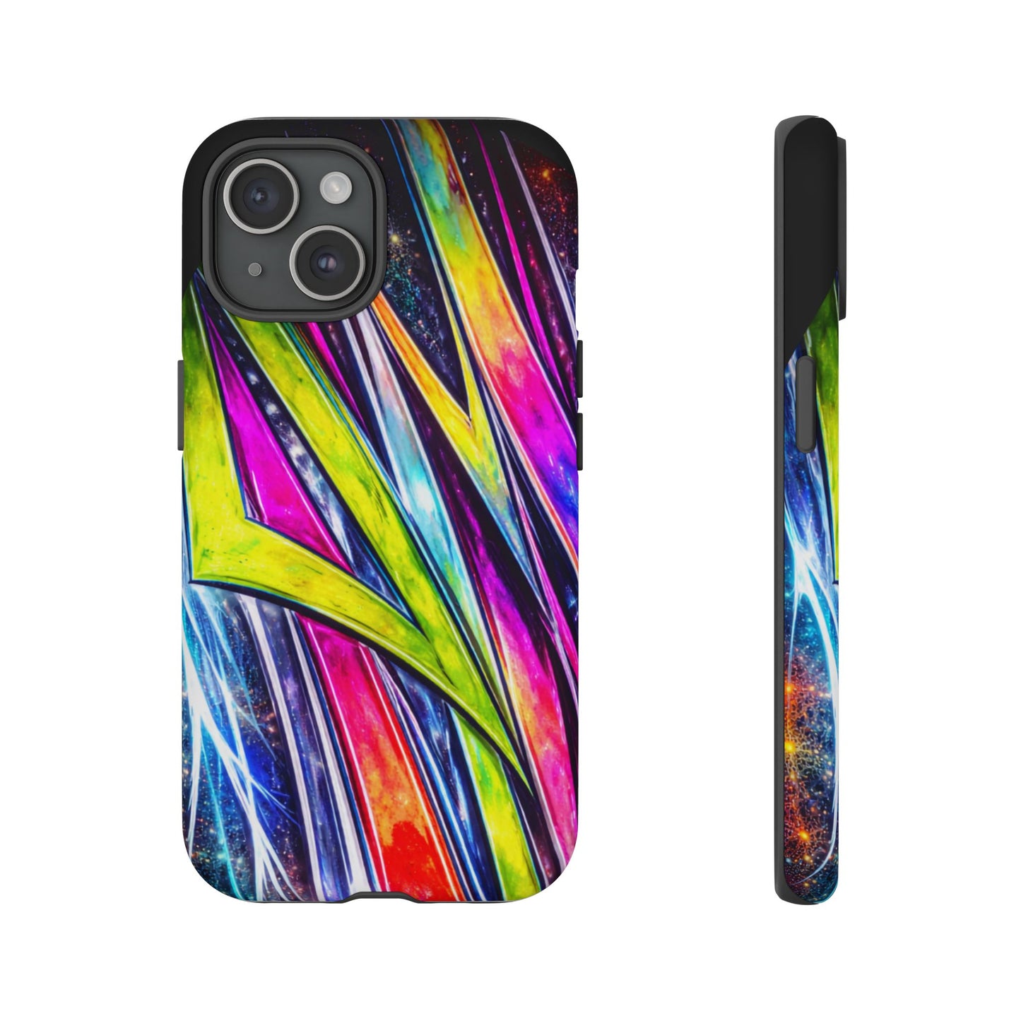 Neon Graffiti Phone Case | Tough Case, Vivid Abstract Street Art
