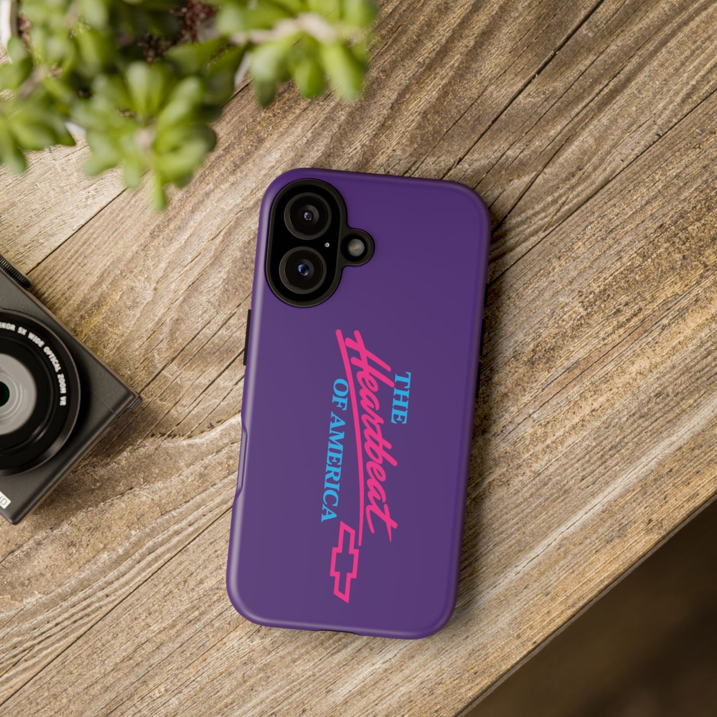Purple  “The Heartbeat of America” Retro Chevy Logo, Slim Protective Cover