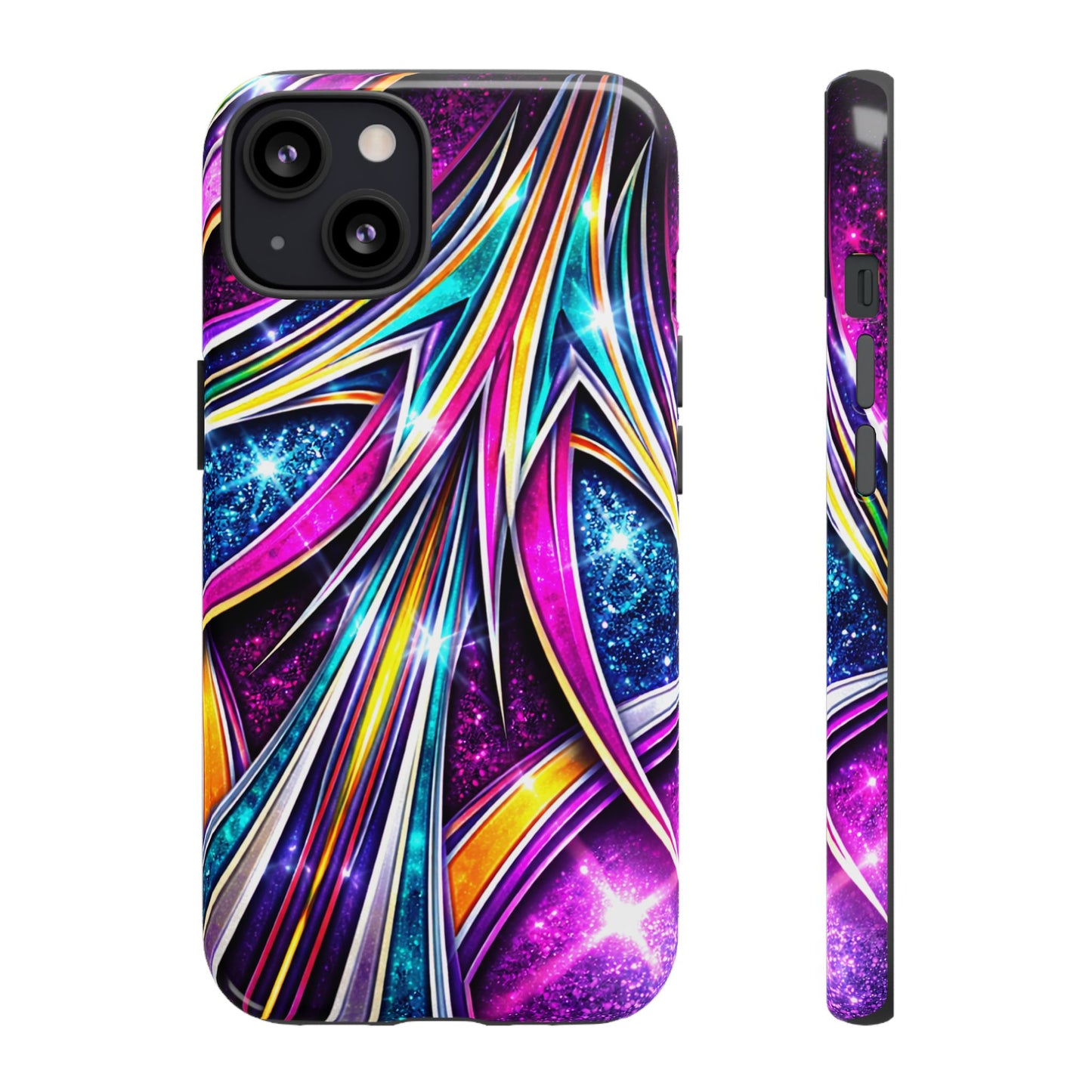 Custom Lowrider Pinstripe Swirl Tough Phone Case – Impact Resistant