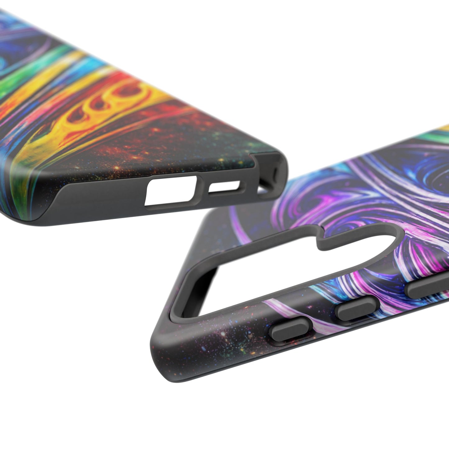 Abstract Cosmic Swirls phone case | Galaxy Rainbow Protective Case