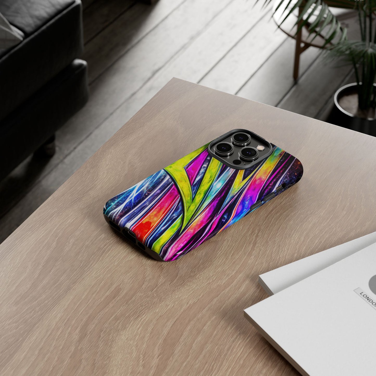Neon Graffiti Phone Case | Tough Case, Vivid Abstract Street Art