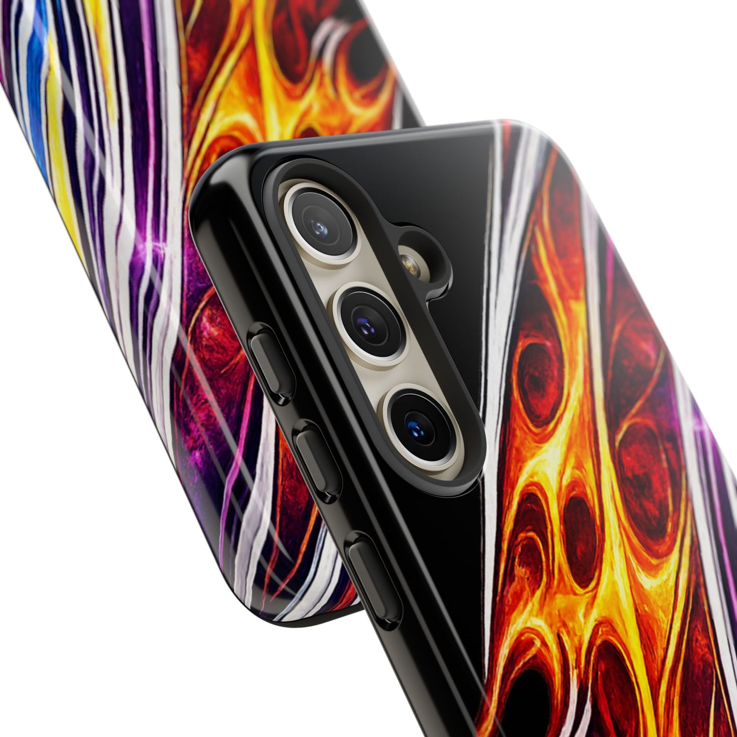 Flaming Abstract Stripes Tough Case | Colorful Phone Cover