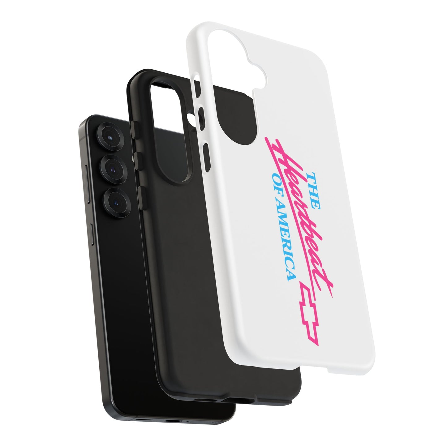 White  “The Heartbeat of America” Retro Chevy Logo, Slim Protective Cover
