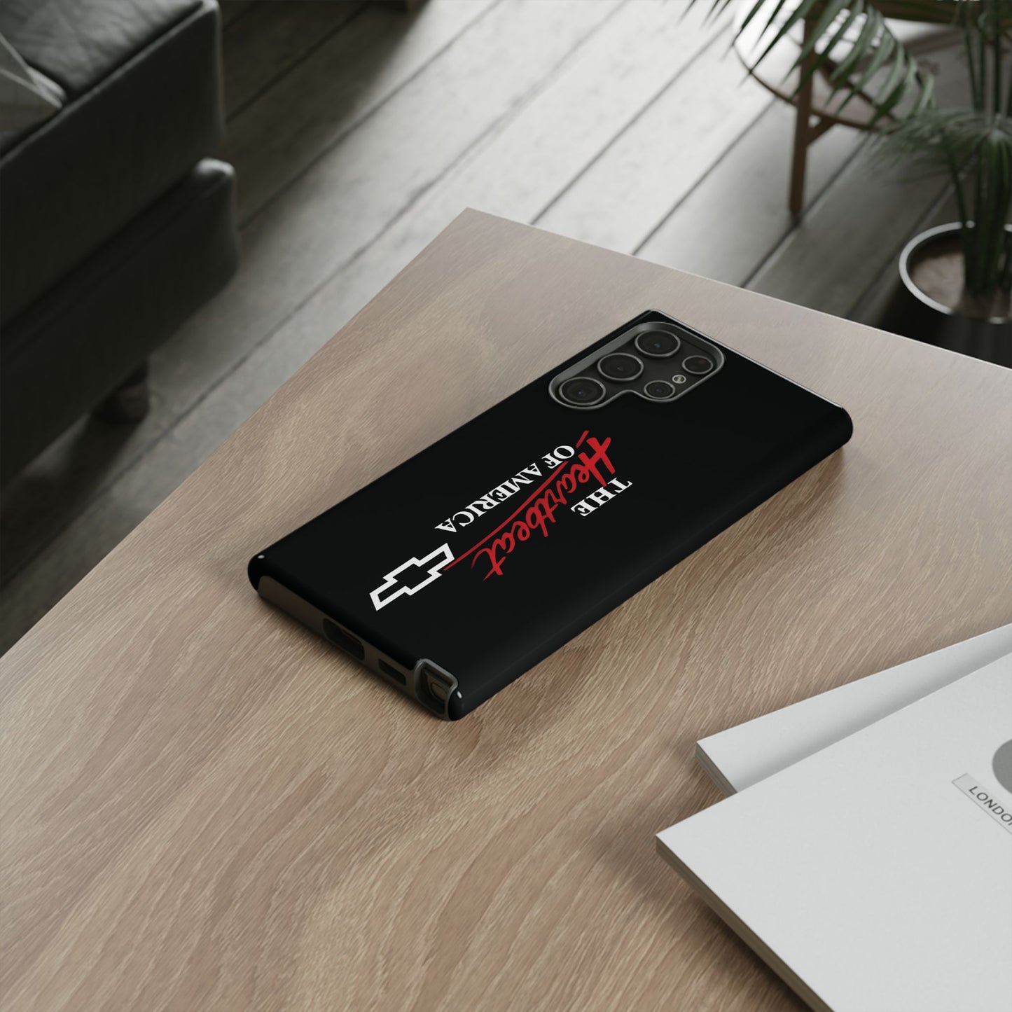 Chevy Phone Case, Tough Cases for Car Lovers, Vintage Style Cover, Heartbeat