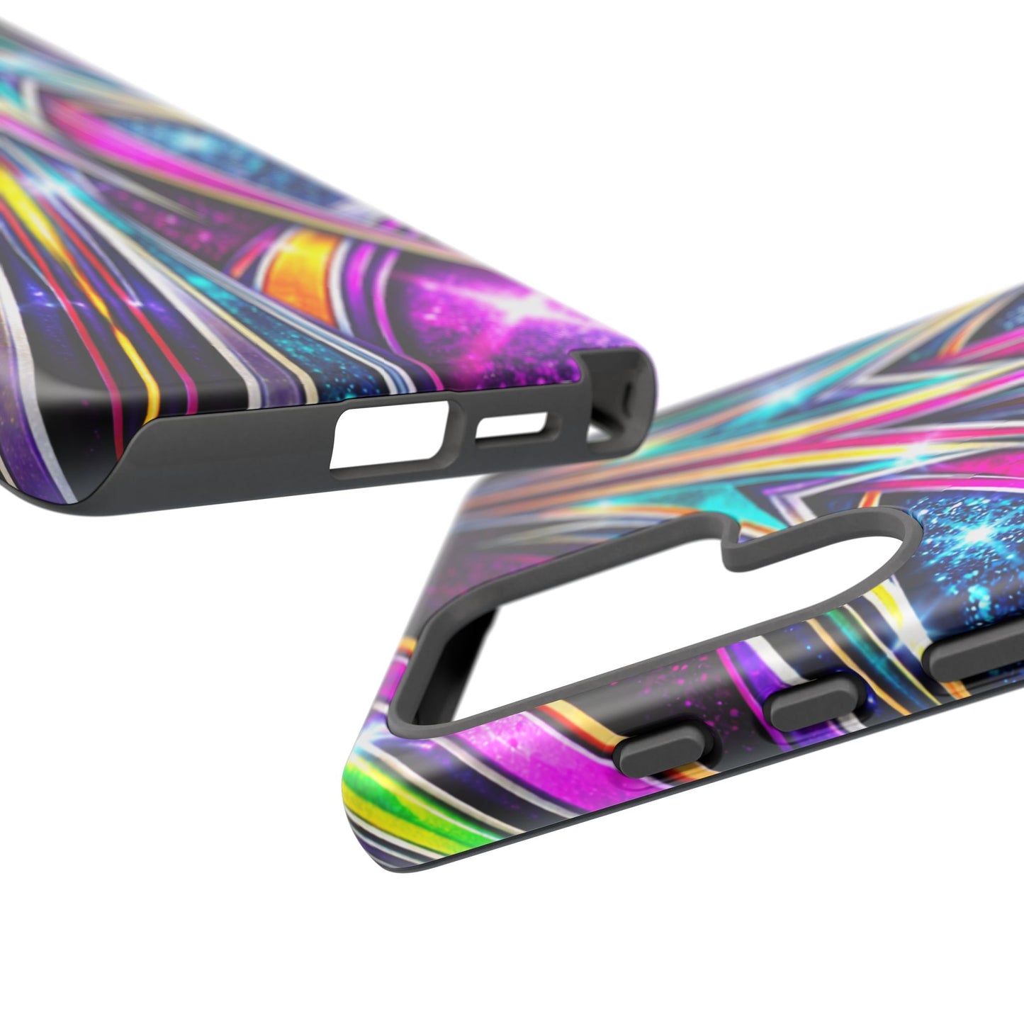 Custom Lowrider Pinstripe Swirl Tough Phone Case – Impact Resistant