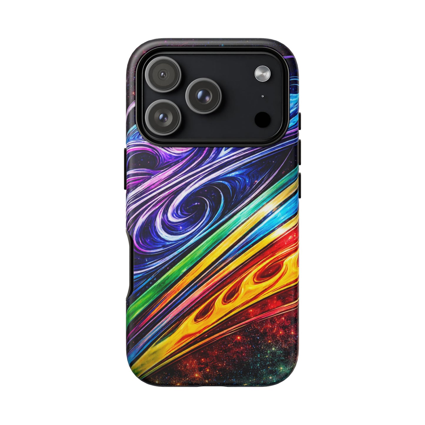 Abstract Cosmic Swirls phone case | Galaxy Rainbow Protective Case