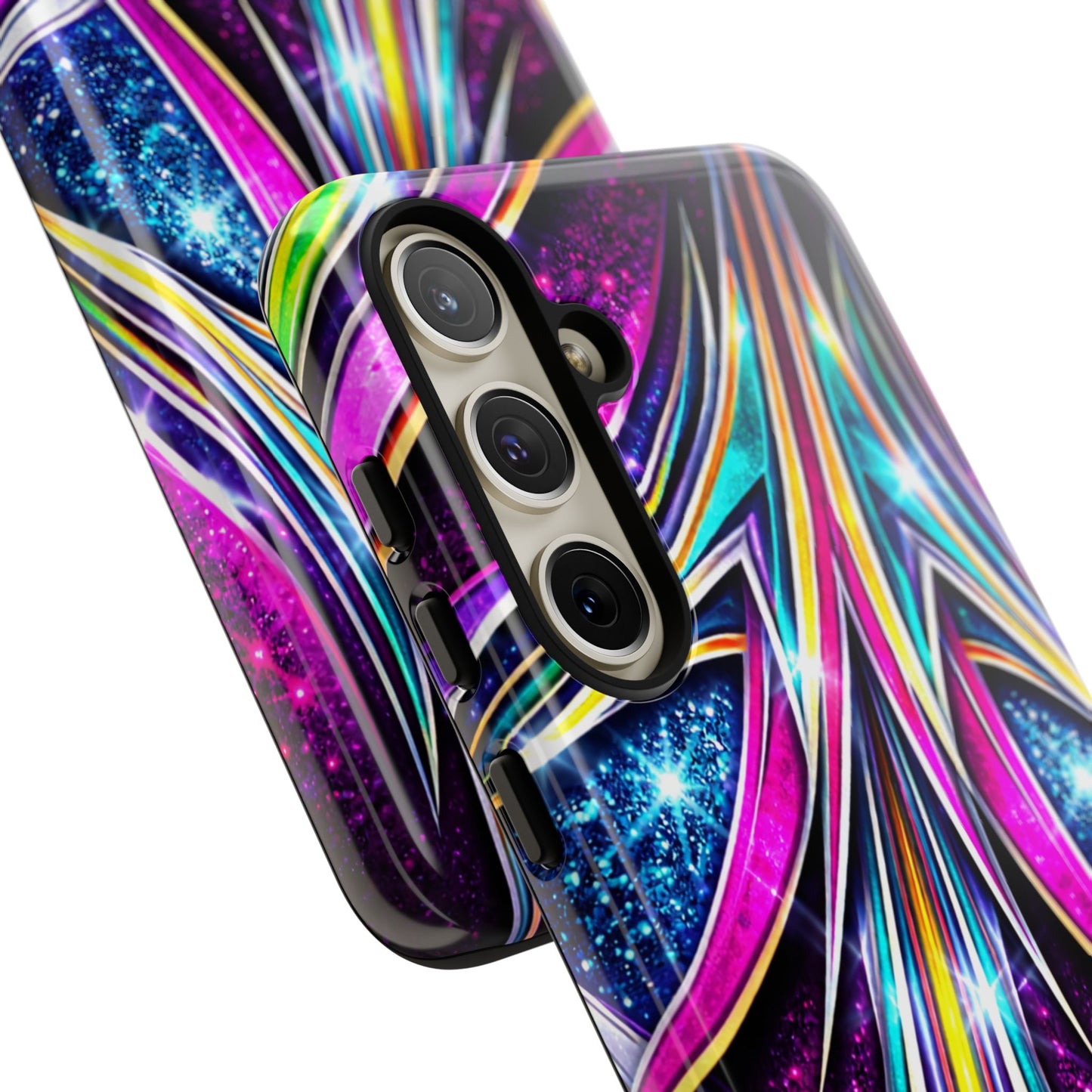 Custom Lowrider Pinstripe Swirl Tough Phone Case – Impact Resistant