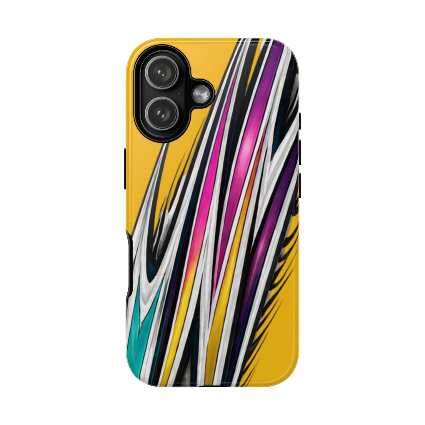 Yellow Abstract Stripes Phone Case | Tough Protective Phone Case