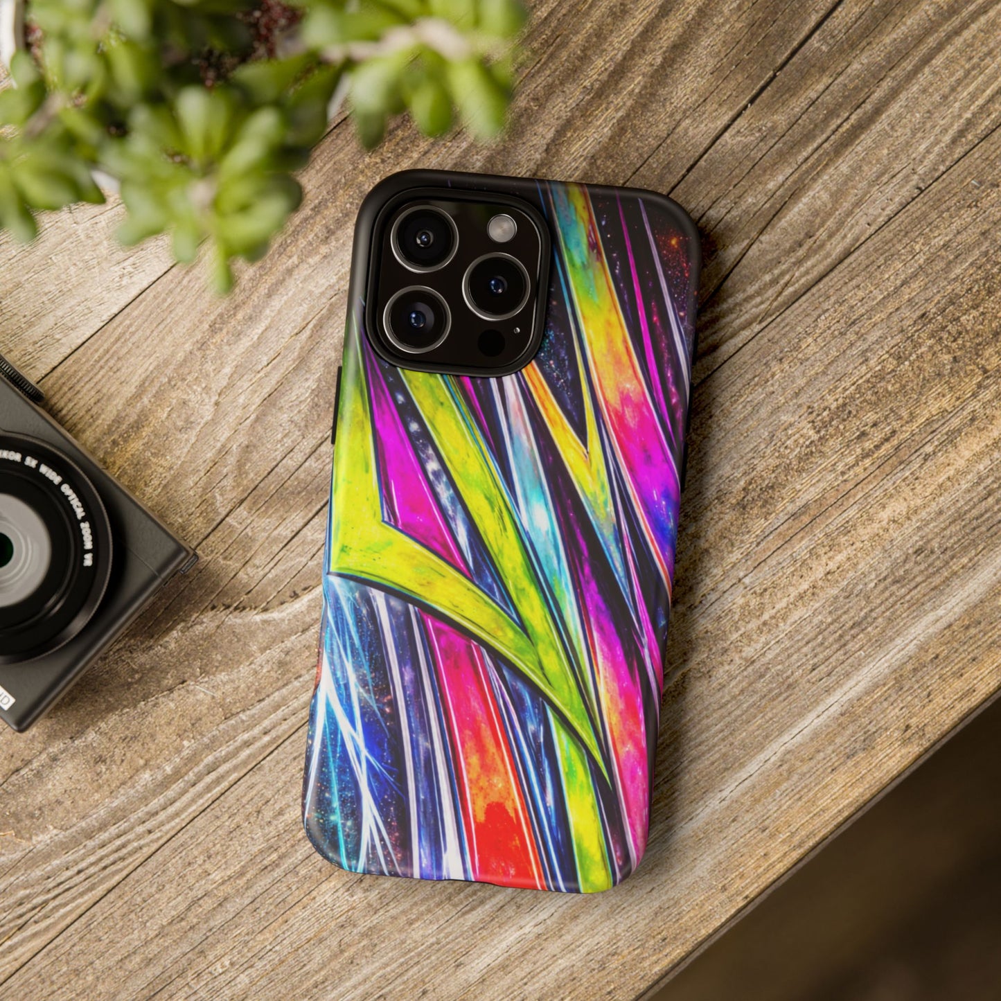 Neon Graffiti Phone Case | Tough Case, Vivid Abstract Street Art