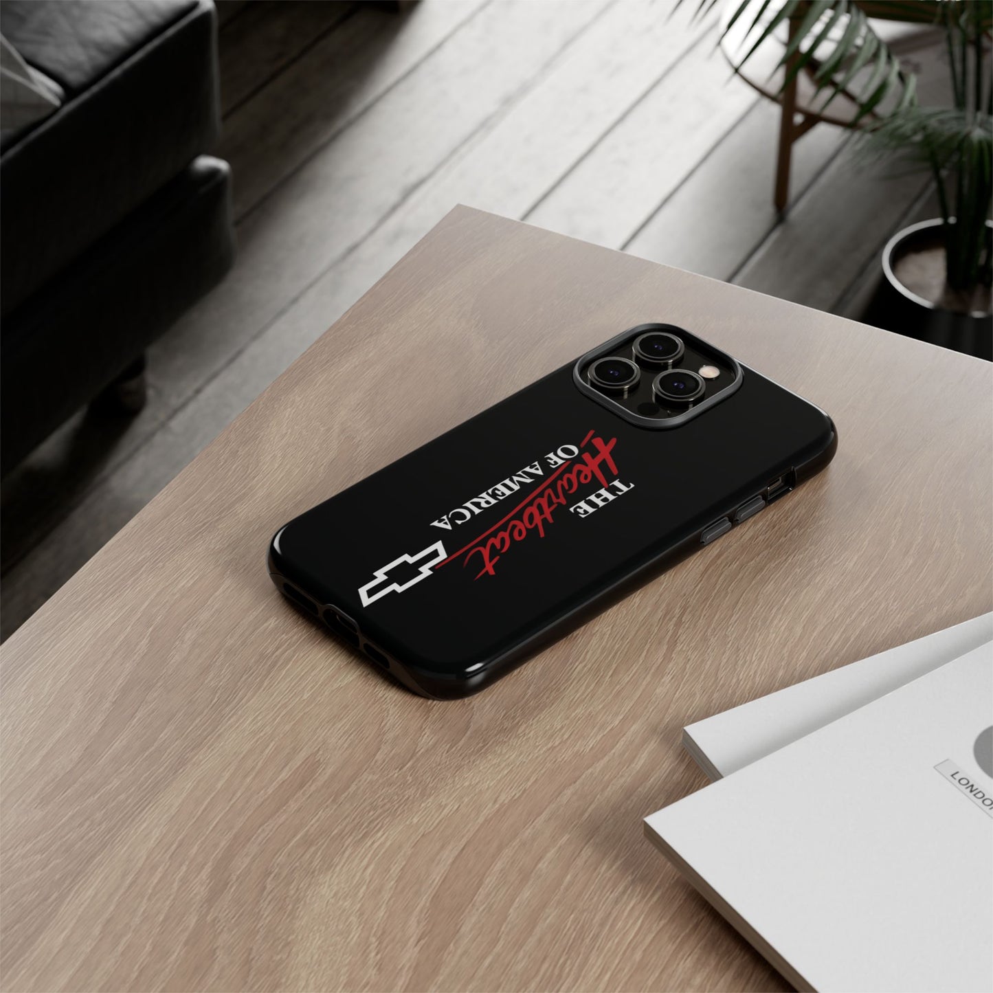 Chevy Phone Case, Tough Cases for Car Lovers, Vintage Style Cover, Heartbeat