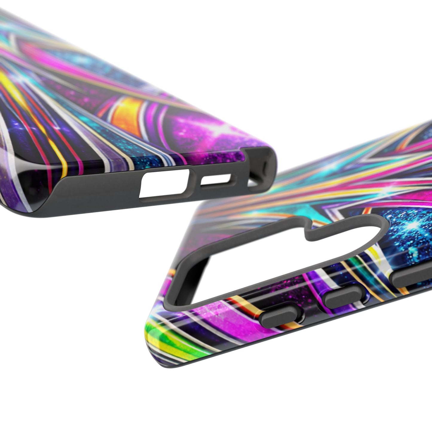 Custom Lowrider Pinstripe Swirl Tough Phone Case – Impact Resistant