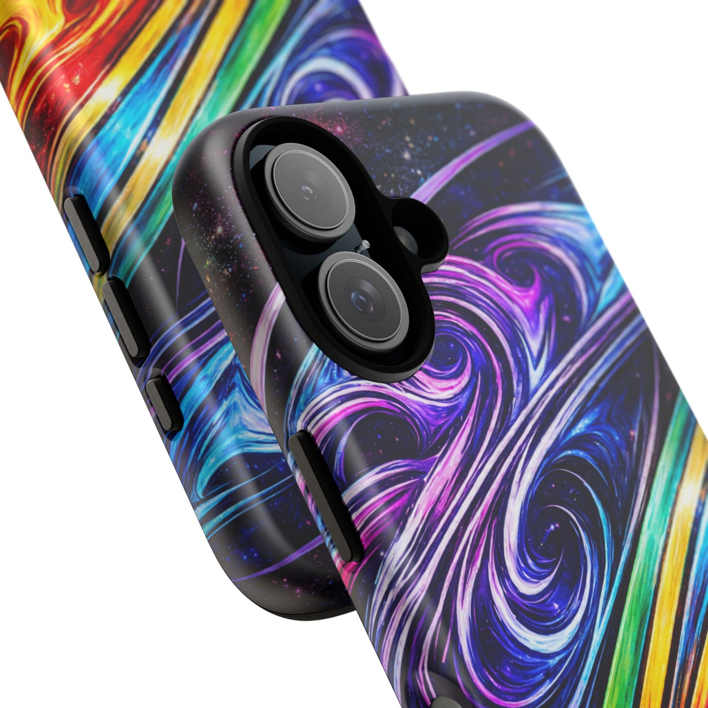 Abstract Cosmic Swirls phone case | Galaxy Rainbow Protective Case