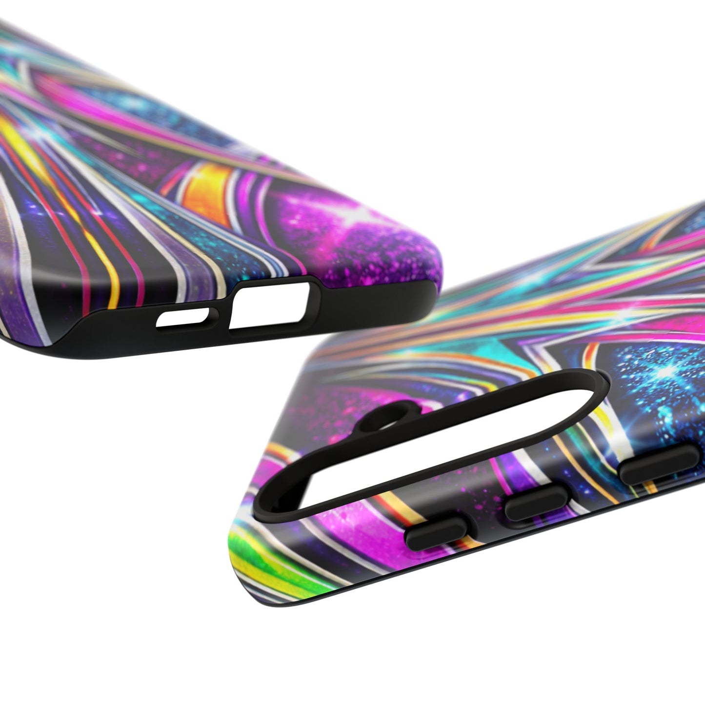 Custom Lowrider Pinstripe Swirl Tough Phone Case – Impact Resistant