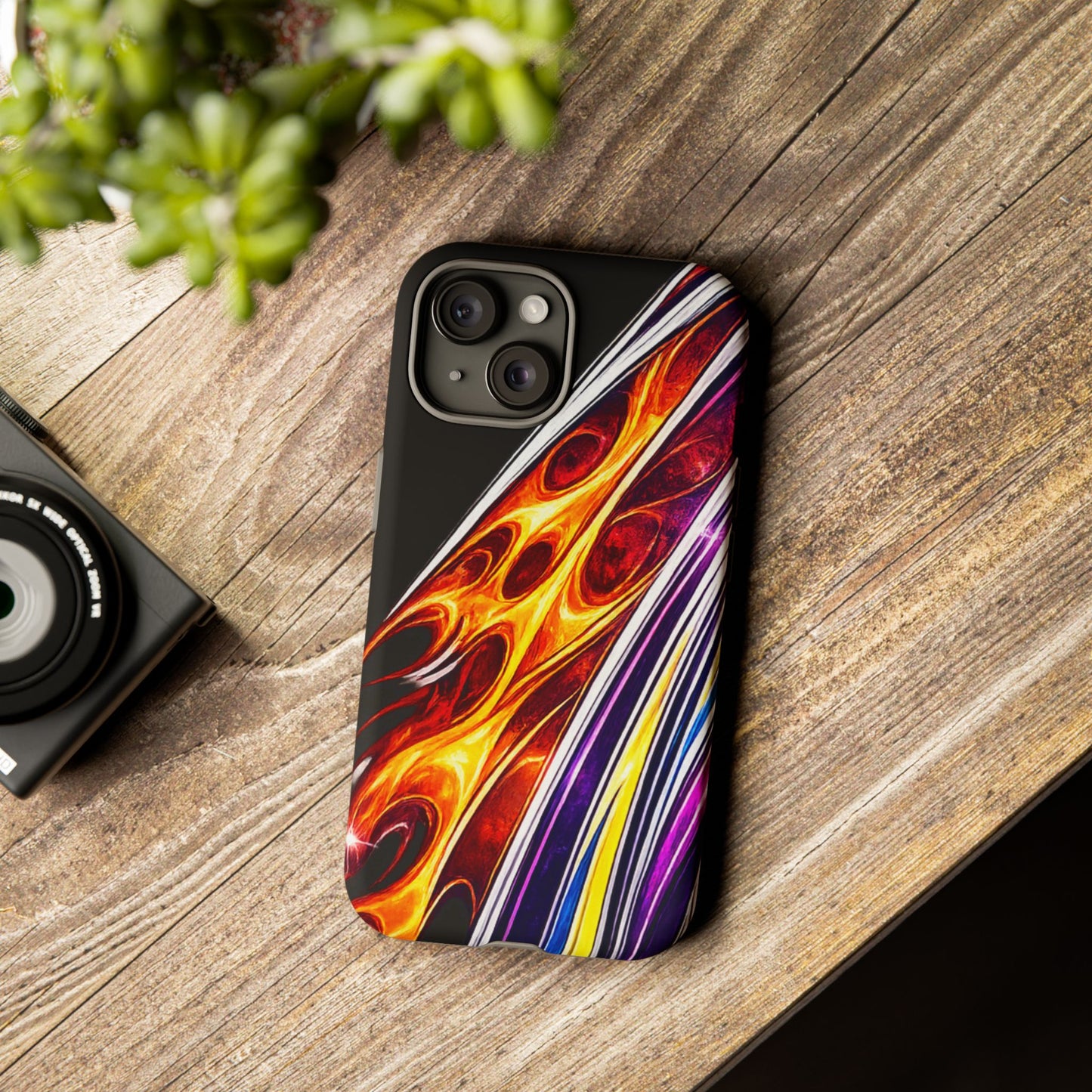Flaming Abstract Stripes Tough Case | Colorful Phone Cover