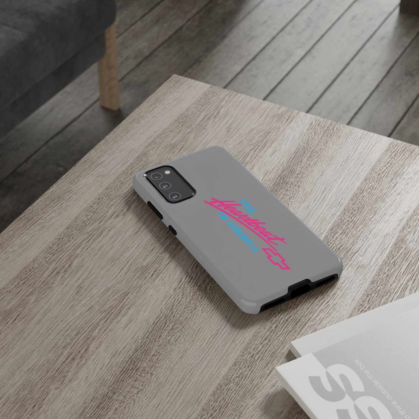 Silver “The Heartbeat of America” Retro Chevy Logo, Slim Protective Cover