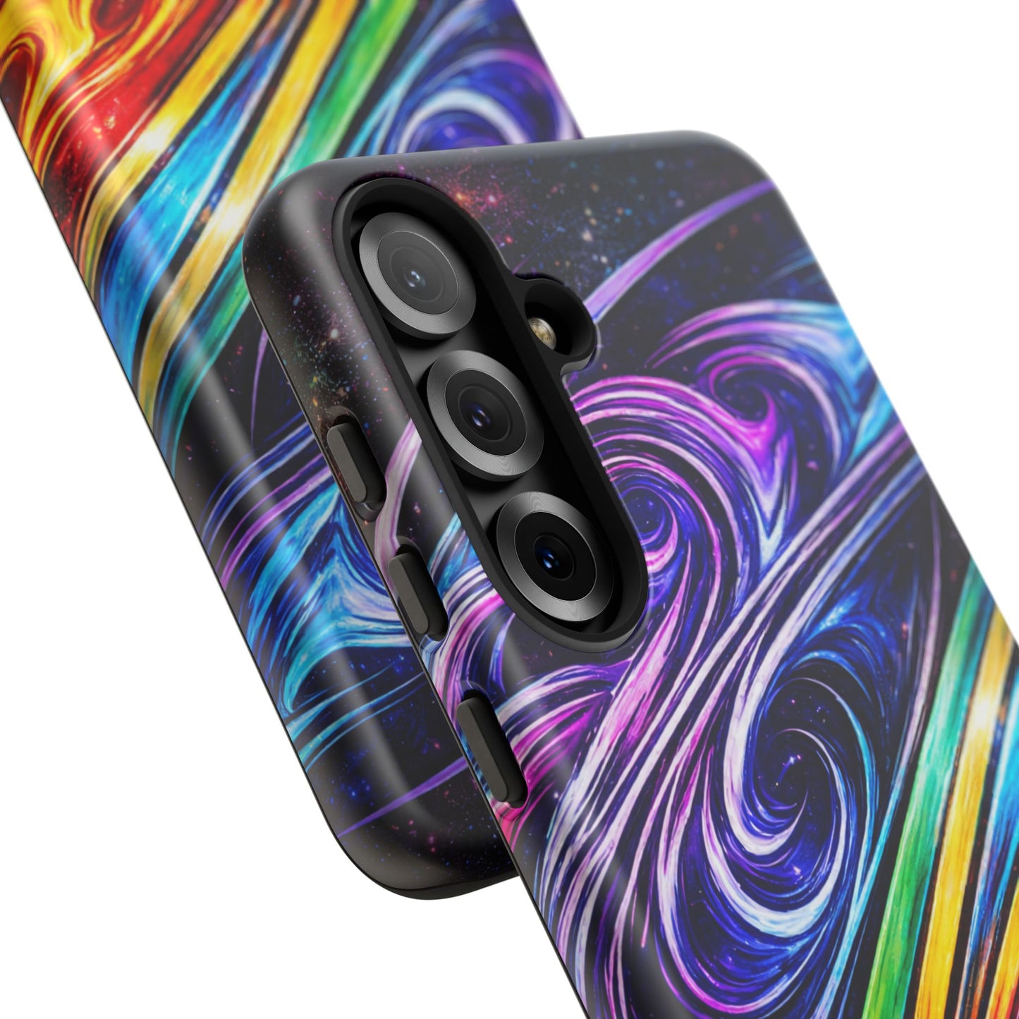 Abstract Cosmic Swirls phone case | Galaxy Rainbow Protective Case
