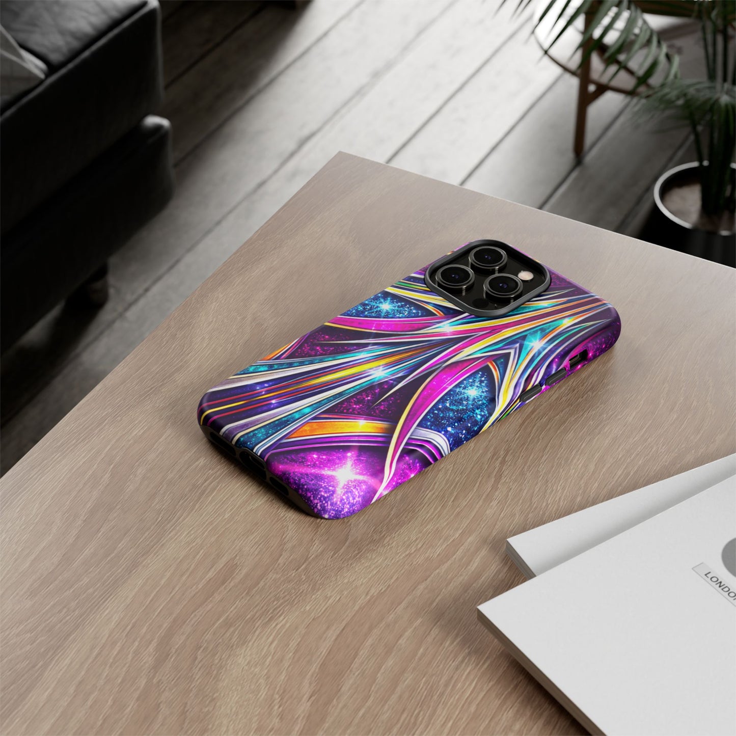Custom Lowrider Pinstripe Swirl Tough Phone Case – Impact Resistant