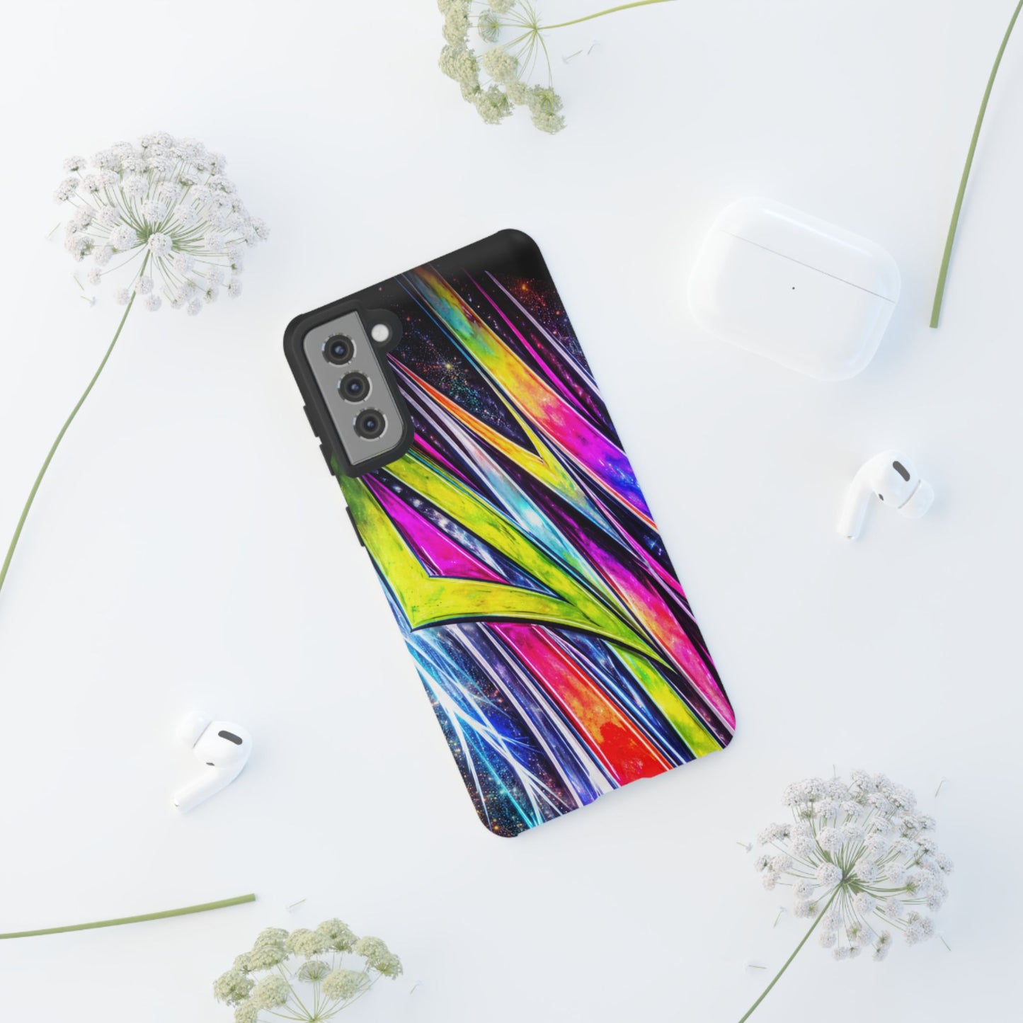 Neon Graffiti Phone Case | Tough Case, Vivid Abstract Street Art