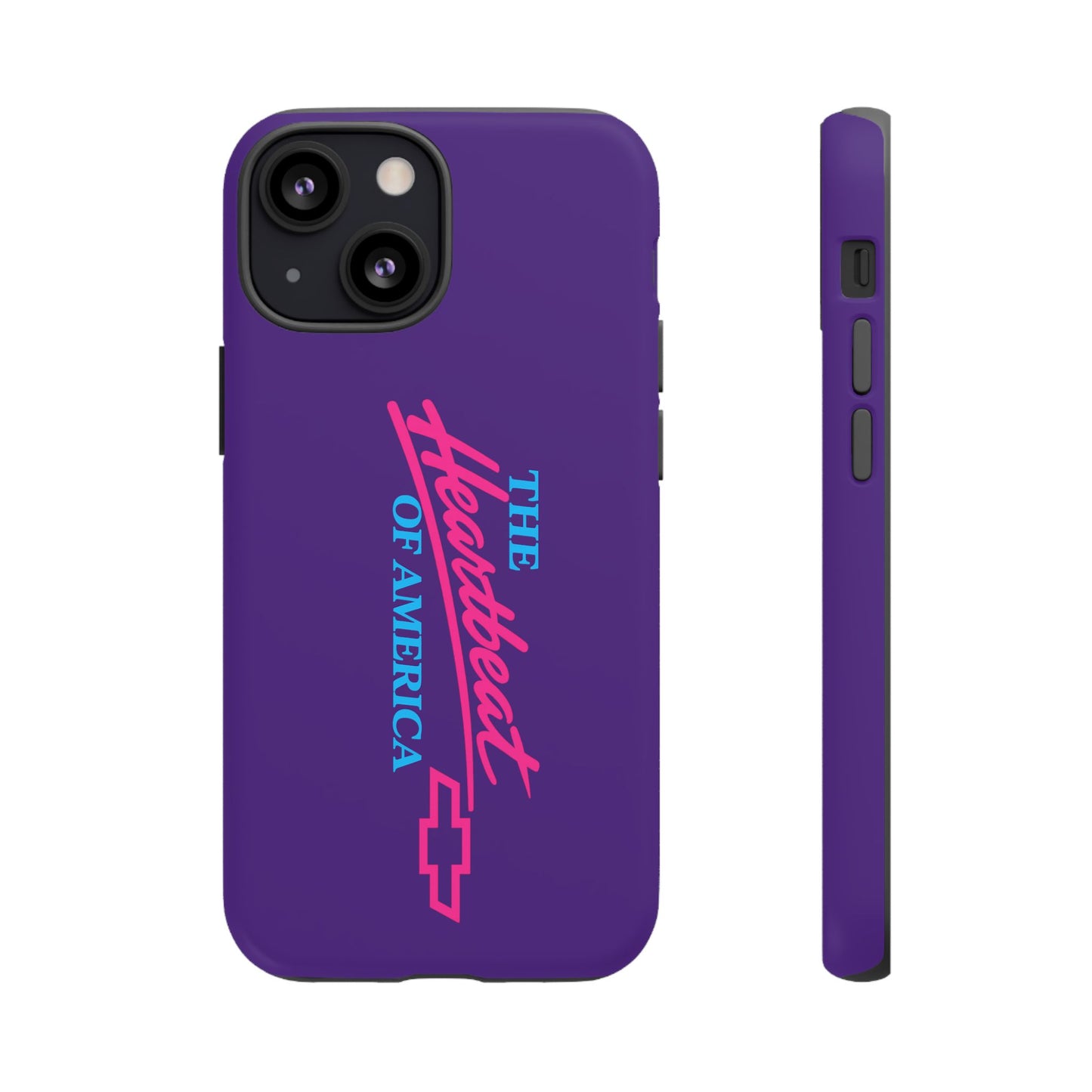 Purple  “The Heartbeat of America” Retro Chevy Logo, Slim Protective Cover