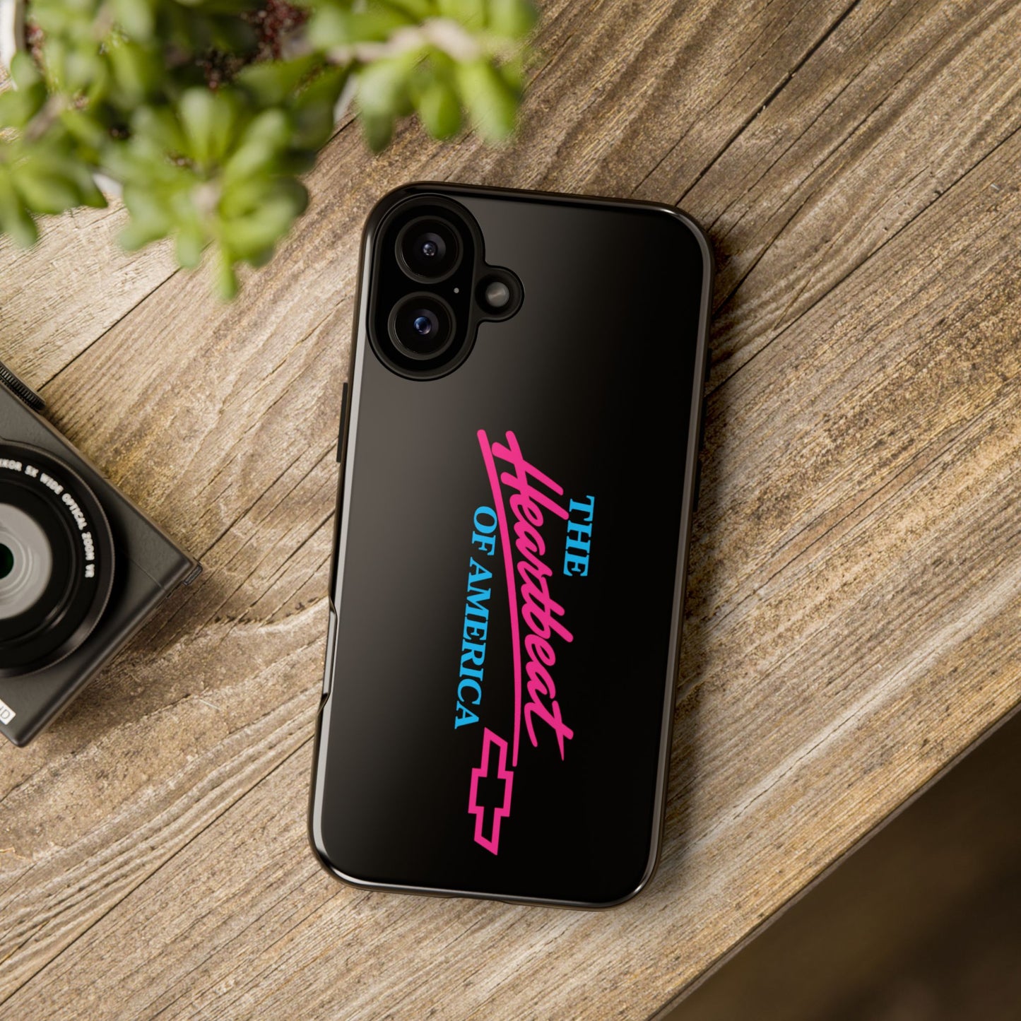 Phone Case — “The Heartbeat of America” Retro Chevy Logo, Slim Protective Cover