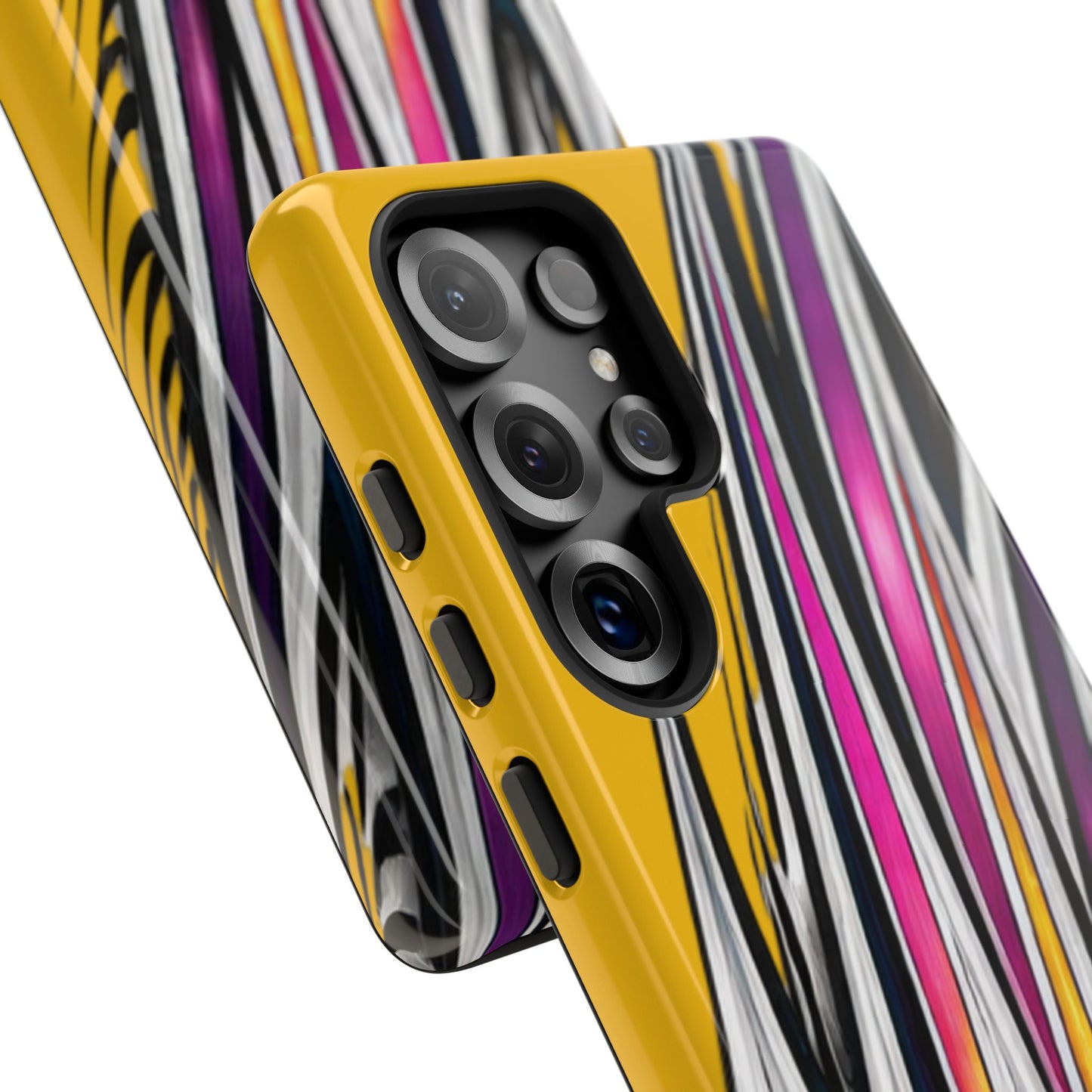 Yellow Abstract Stripes Phone Case | Tough Protective Phone Case