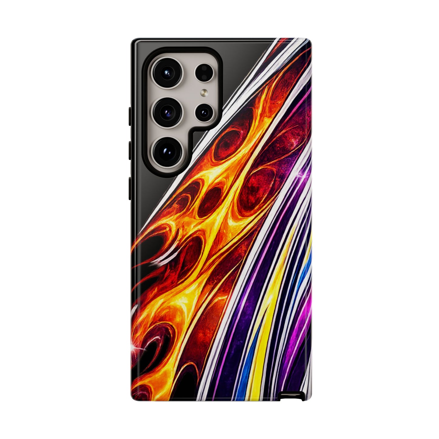 Flaming Abstract Stripes Tough Case | Colorful Phone Cover
