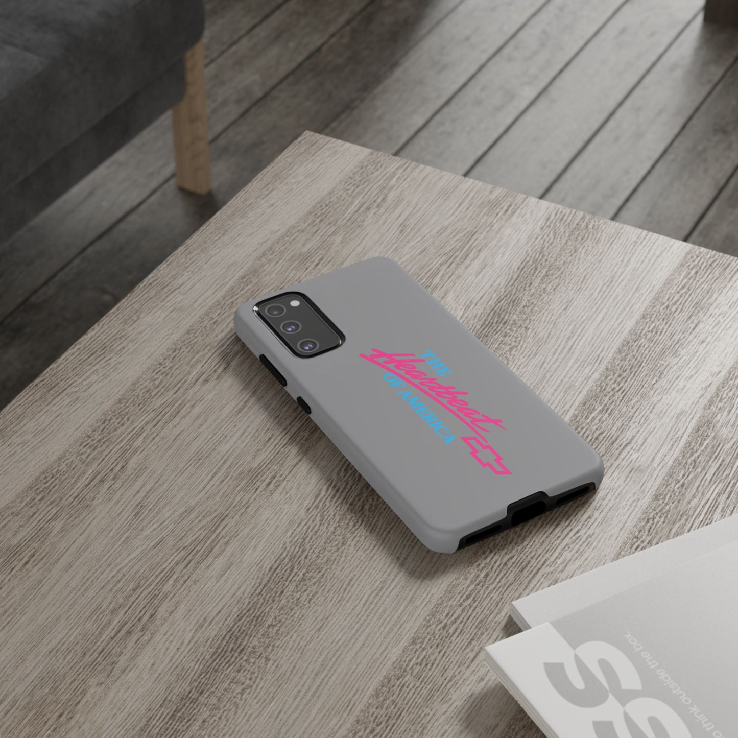 Silver “The Heartbeat of America” Retro Chevy Logo, Slim Protective Cover