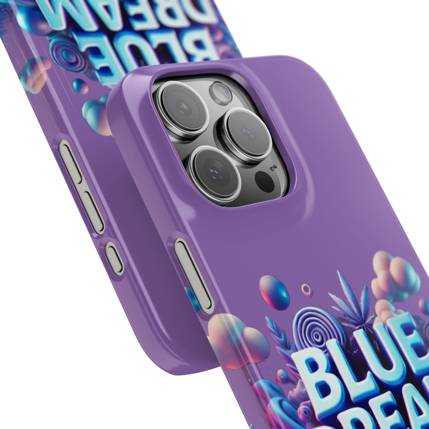 Vibrant Slim Phone Cases - 'Blue Dream & Lean' Design for Trendsetters