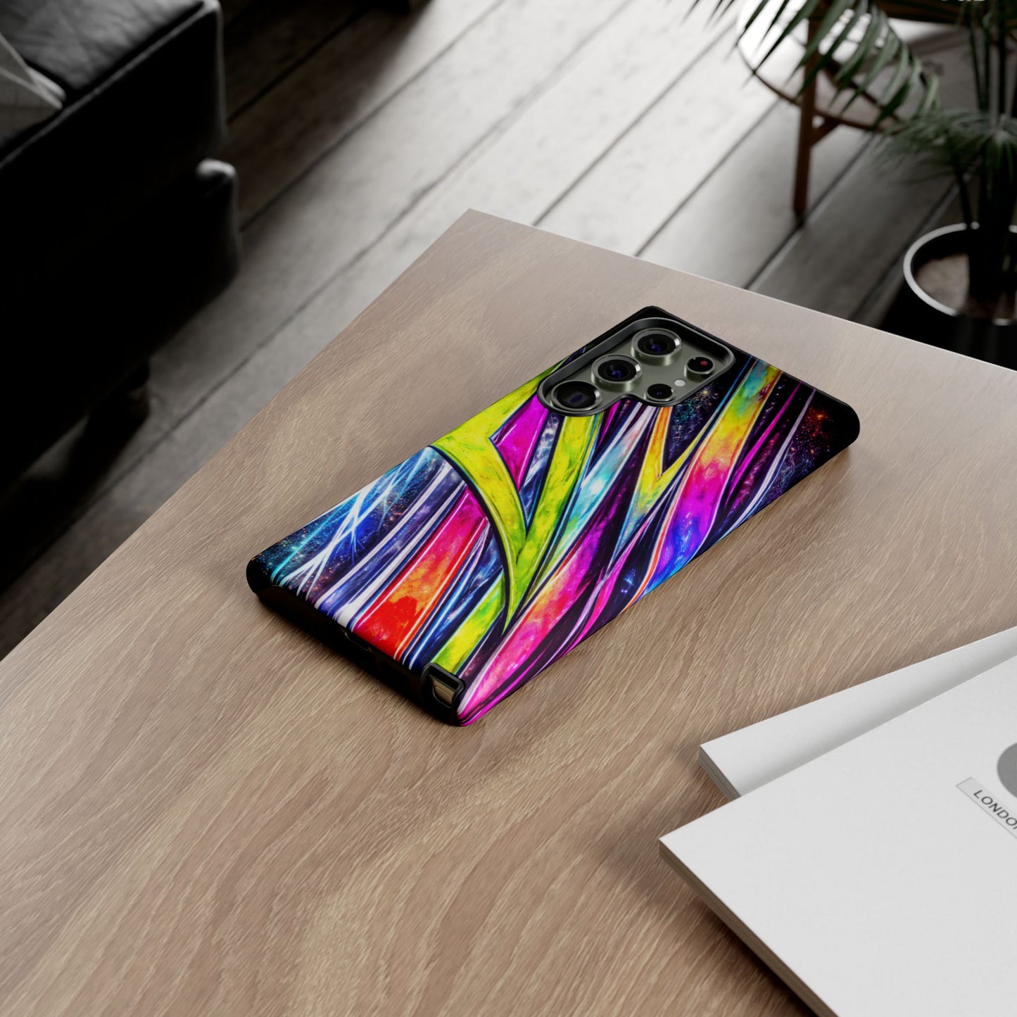 Neon Graffiti Phone Case | Tough Case, Vivid Abstract Street Art