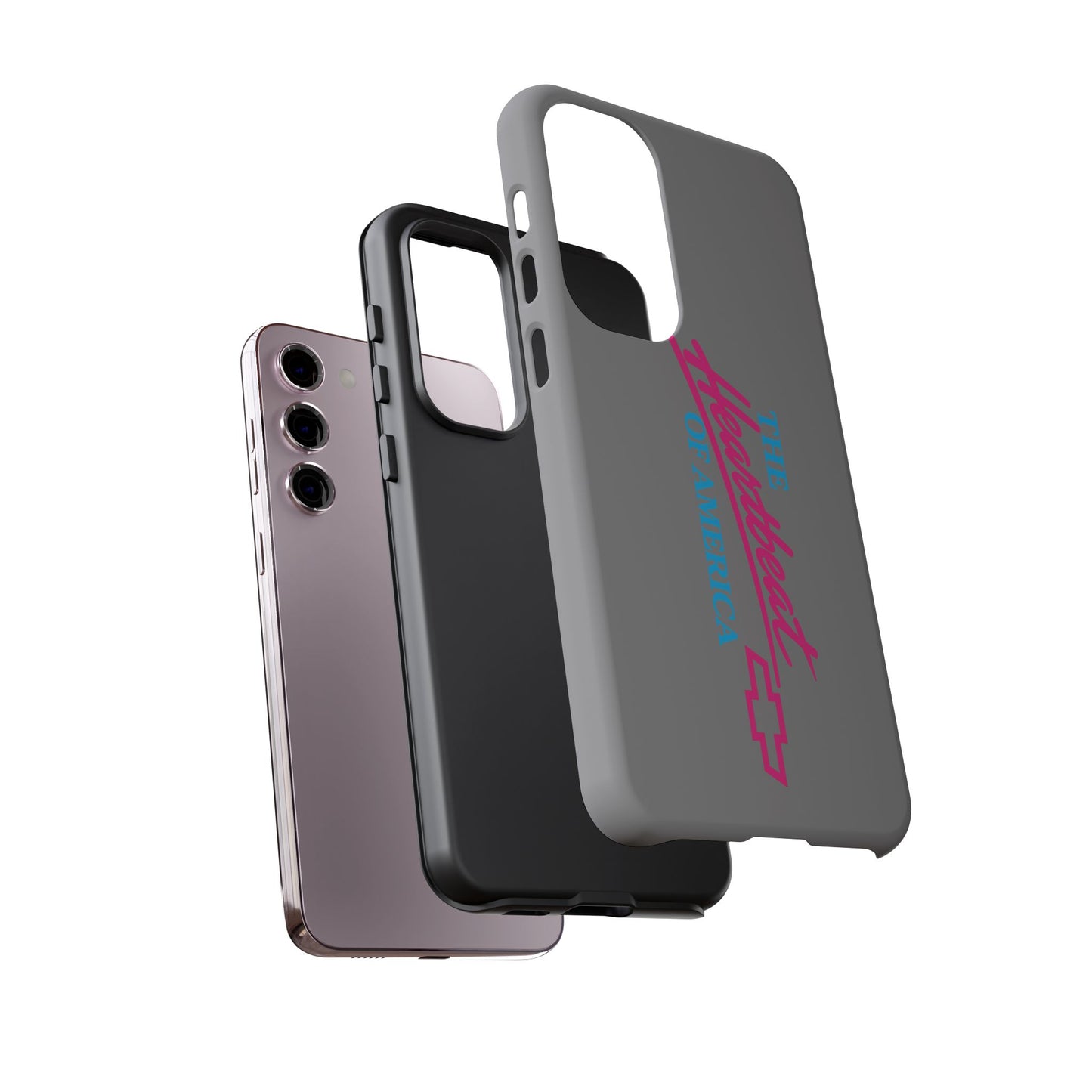 Silver “The Heartbeat of America” Retro Chevy Logo, Slim Protective Cover