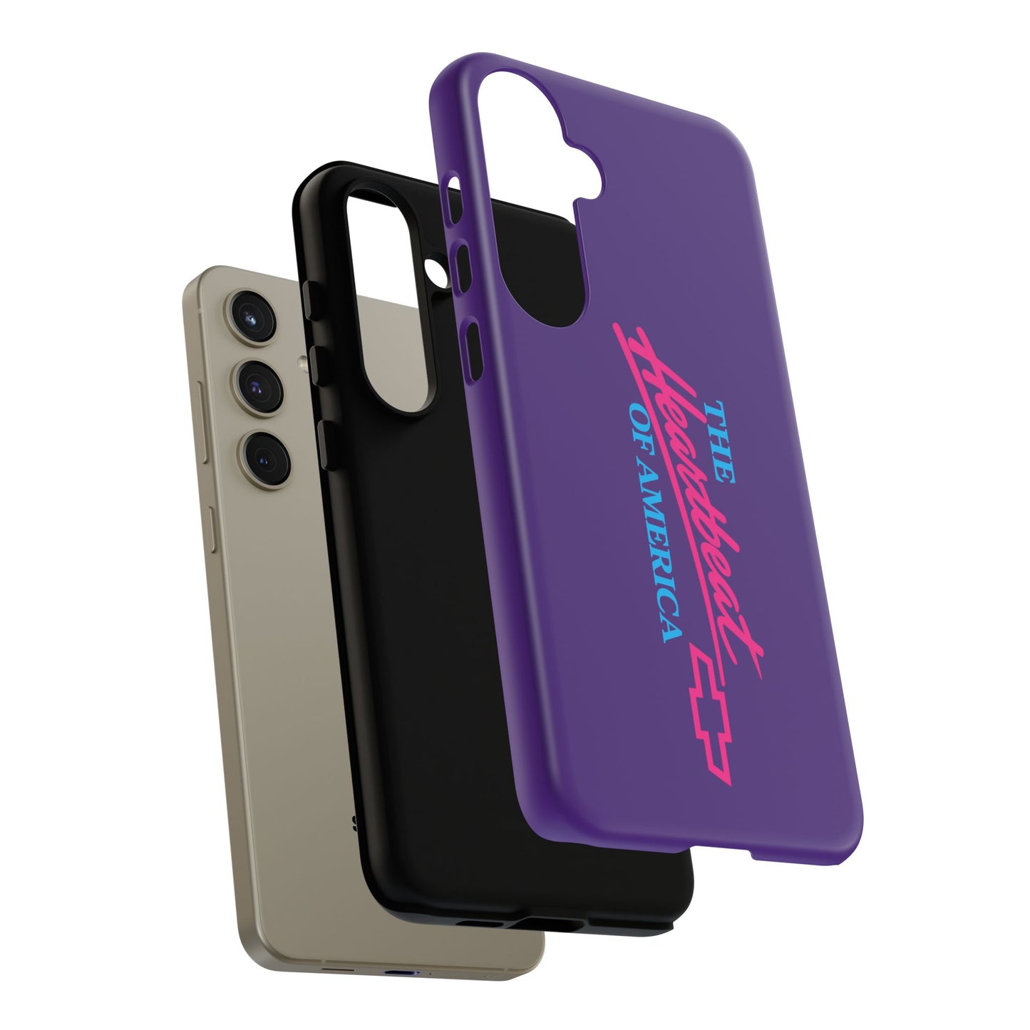 Purple  “The Heartbeat of America” Retro Chevy Logo, Slim Protective Cover