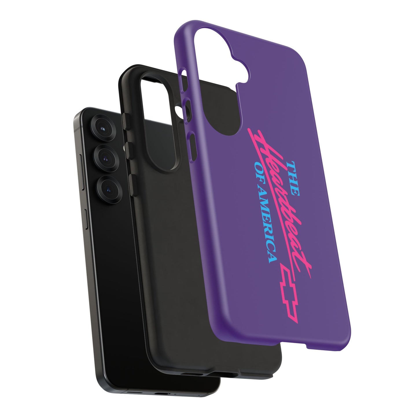 Purple  “The Heartbeat of America” Retro Chevy Logo, Slim Protective Cover