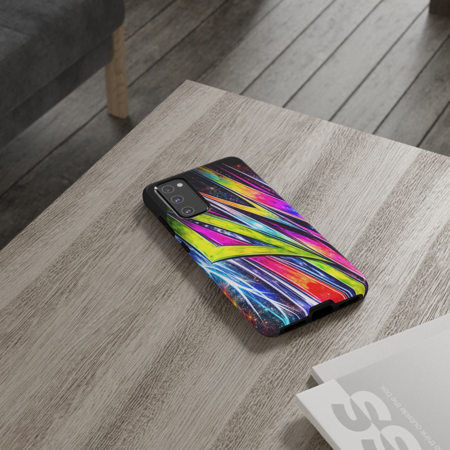 Neon Graffiti Phone Case | Tough Case, Vivid Abstract Street Art
