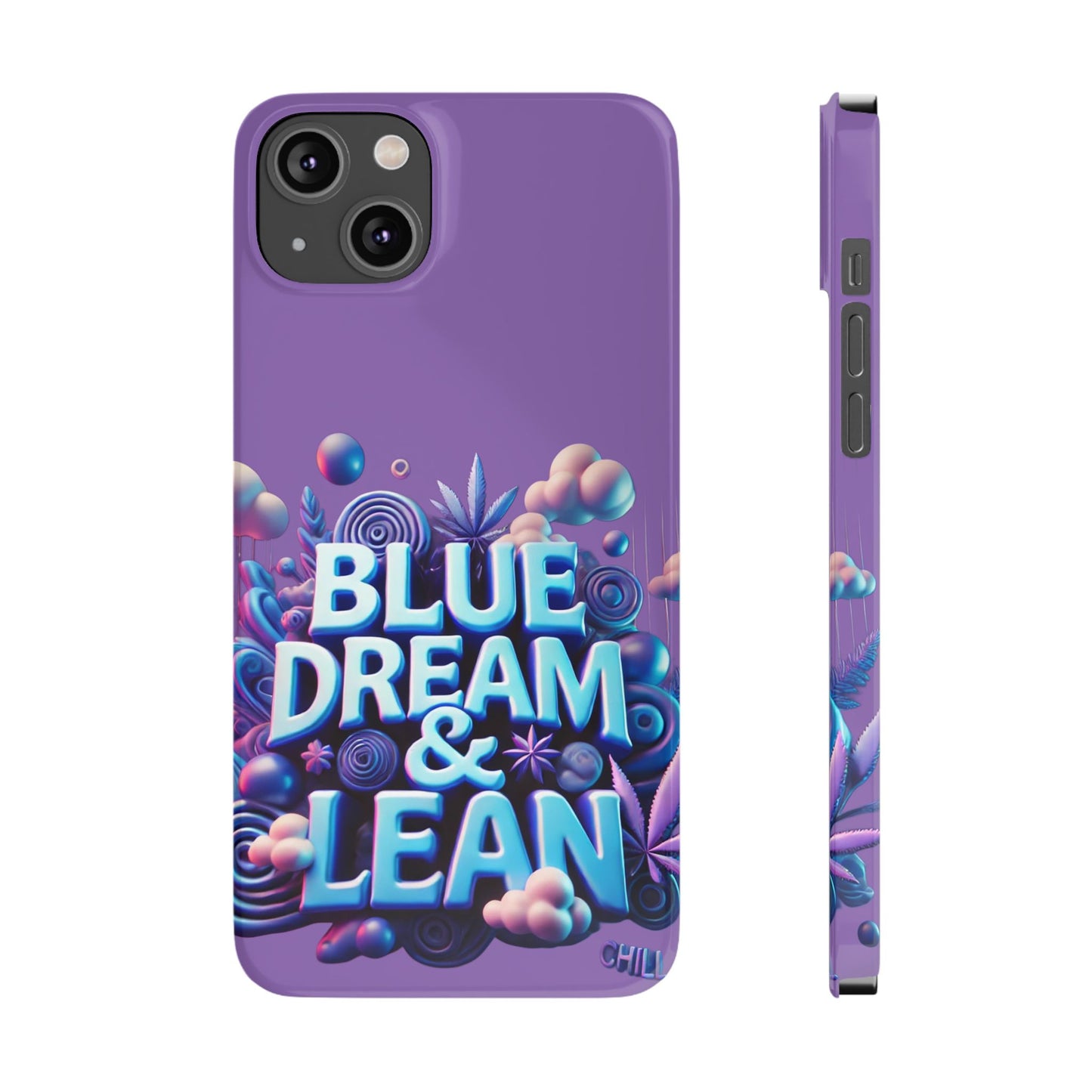 Vibrant Slim Phone Cases - 'Blue Dream & Lean' Design for Trendsetters