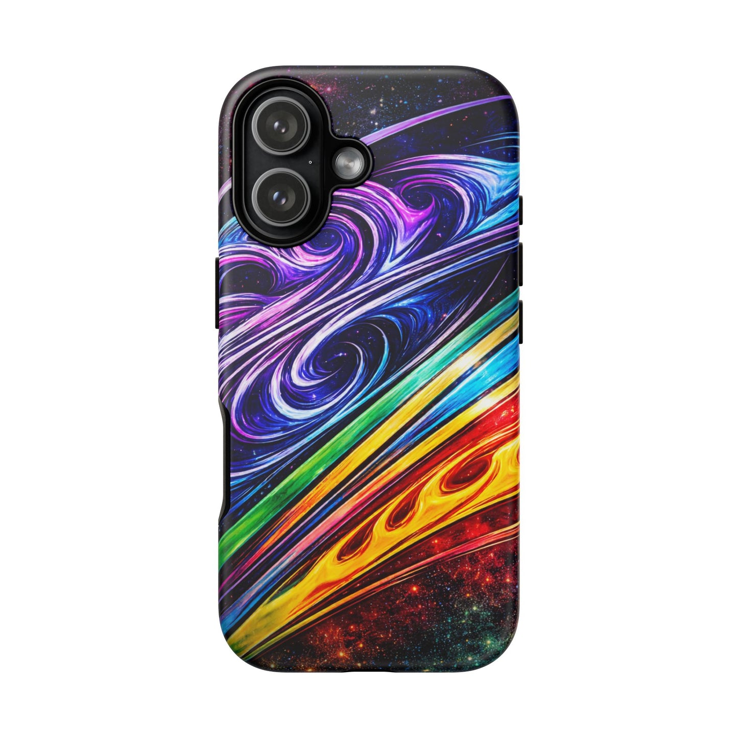 Abstract Cosmic Swirls phone case | Galaxy Rainbow Protective Case